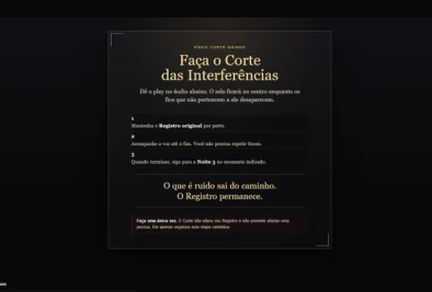 Captura real da área de membros: Corte das Interferências
