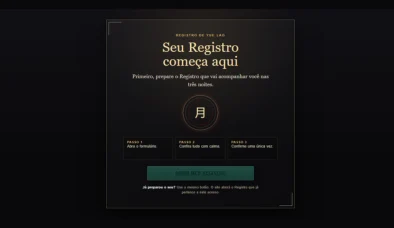 Captura real da área de membros: Comece pelo seu Registro