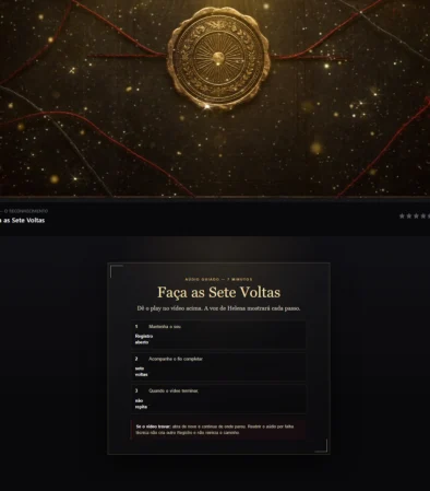 Captura real da área de membros: As Sete Voltas